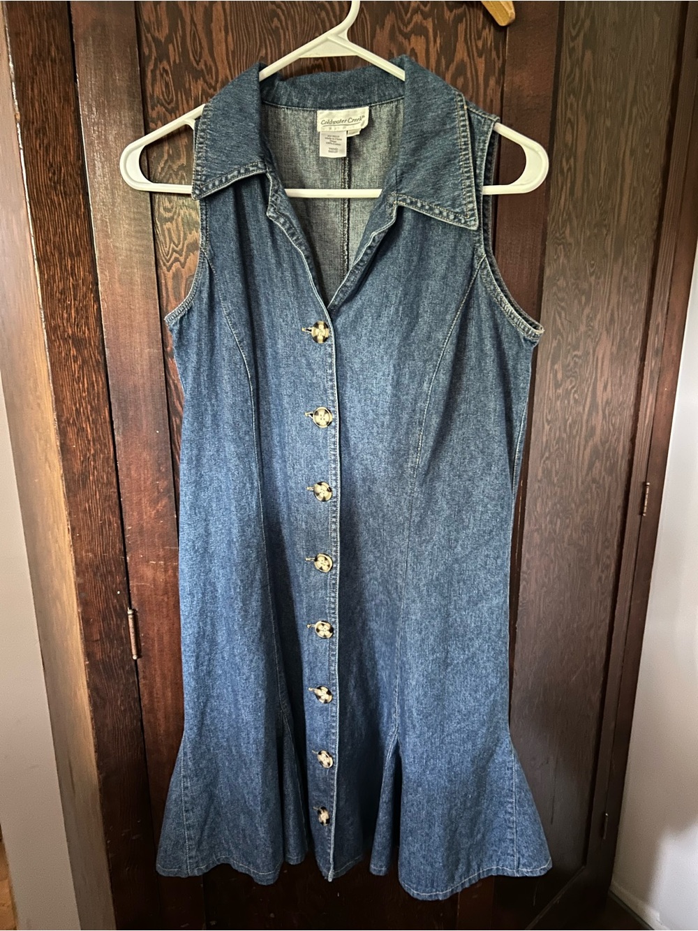Coldwater Creek Denim Button Front Dress